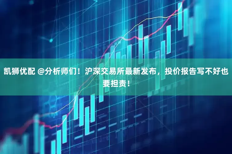 凯狮优配 @分析师们！沪深交易所最新发布，投价报告写不好也要担责！