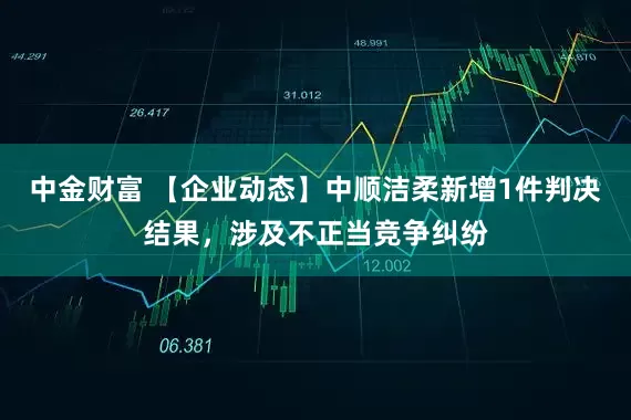 中金财富 【企业动态】中顺洁柔新增1件判决结果，涉及不正当竞争纠纷